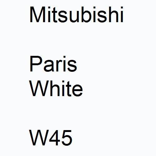 Mitsubishi, Paris White, W45.